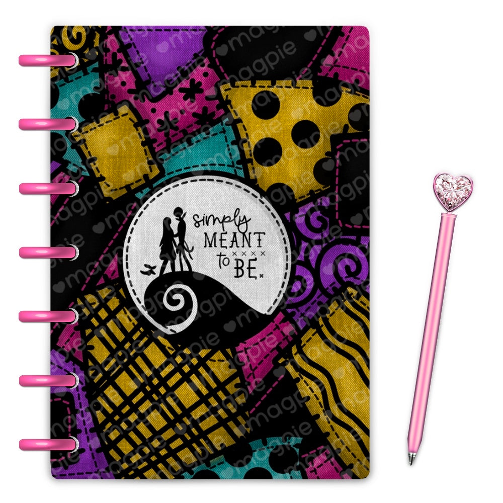 Simply meant to be graveyard inspired patchwork laminated planner cover