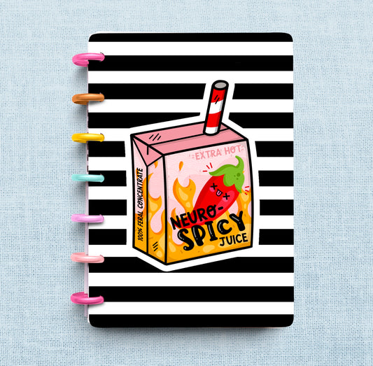 Neurospicy juice laminated planner cover