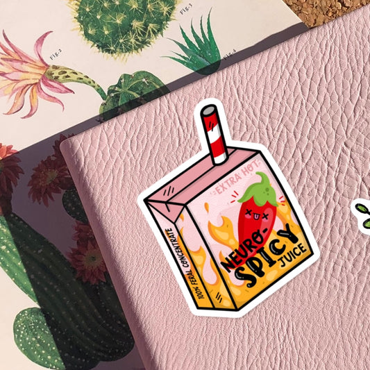 Neuro spicy juice carton kawaii sticker