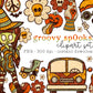 Groovy Halloween Clipart Bundle