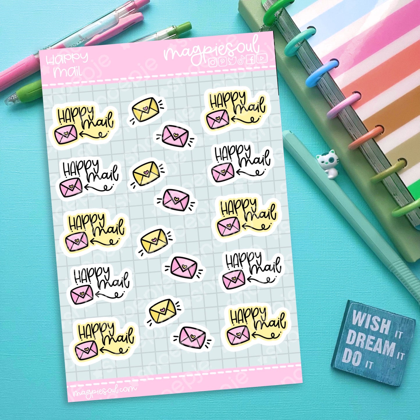 Happy Mail Pastel Planner Stickers