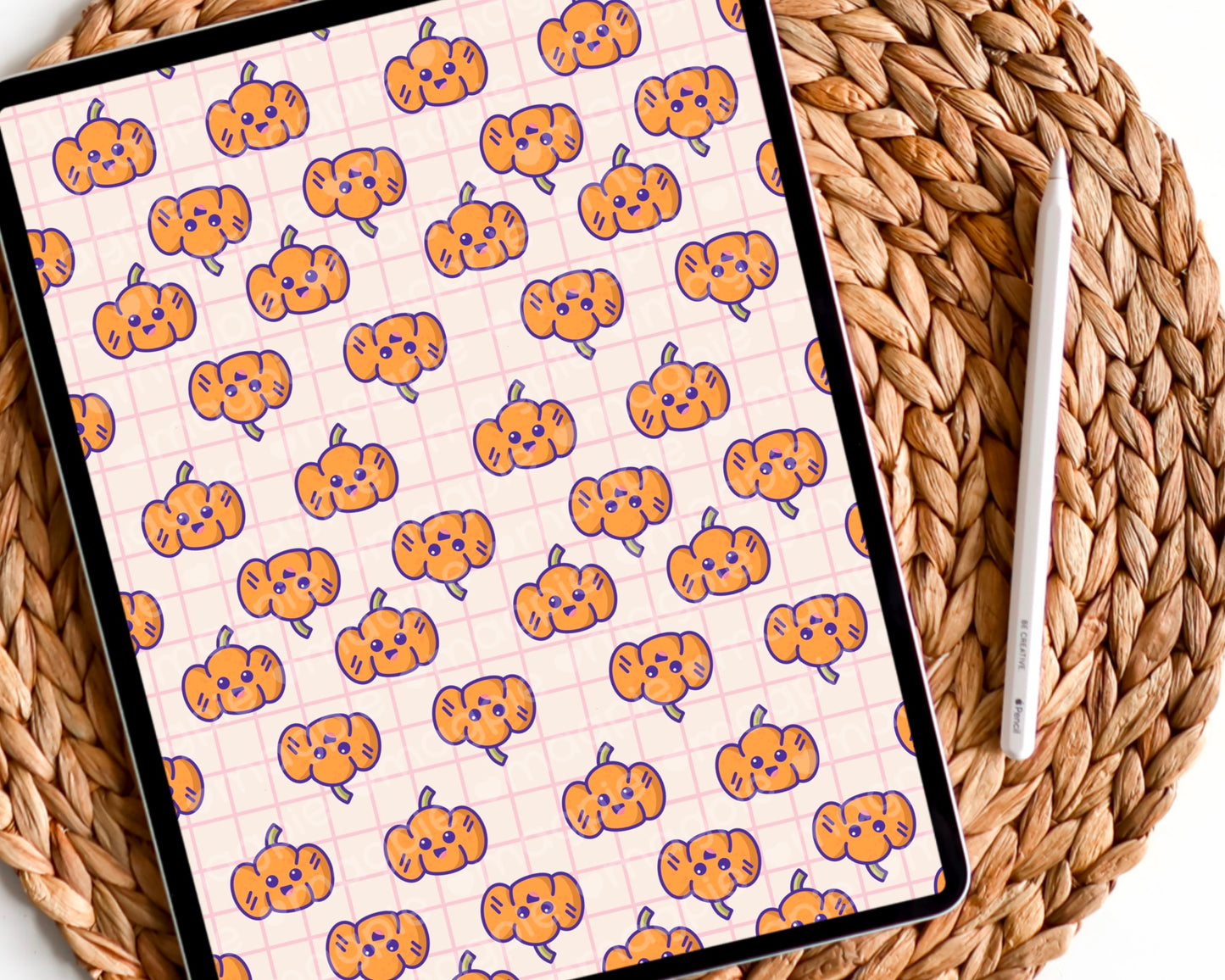 Kawaii Halloween Pumpkin Planner Dashboard Paper