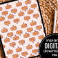 Kawaii Halloween Pumpkin Digital Pattern Paper