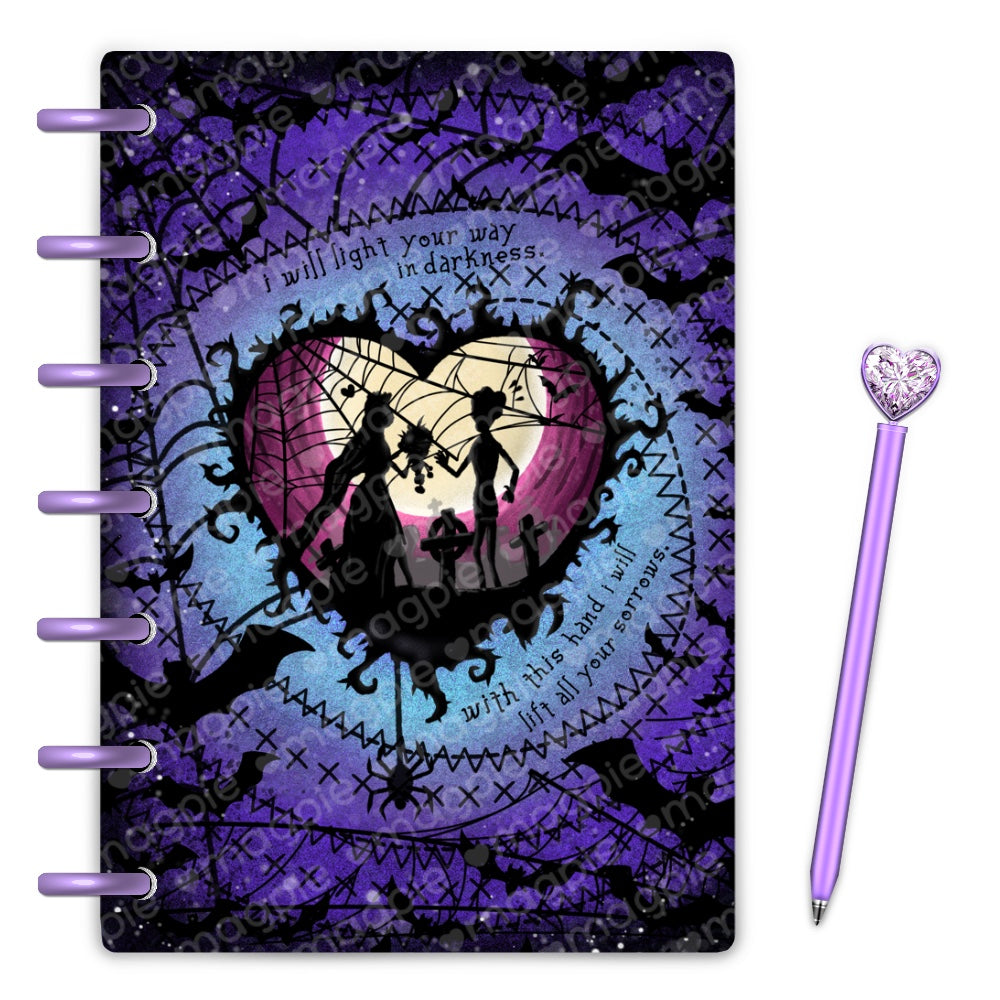Emily and victor inspired graveyard vows laminated discbound planner cover set