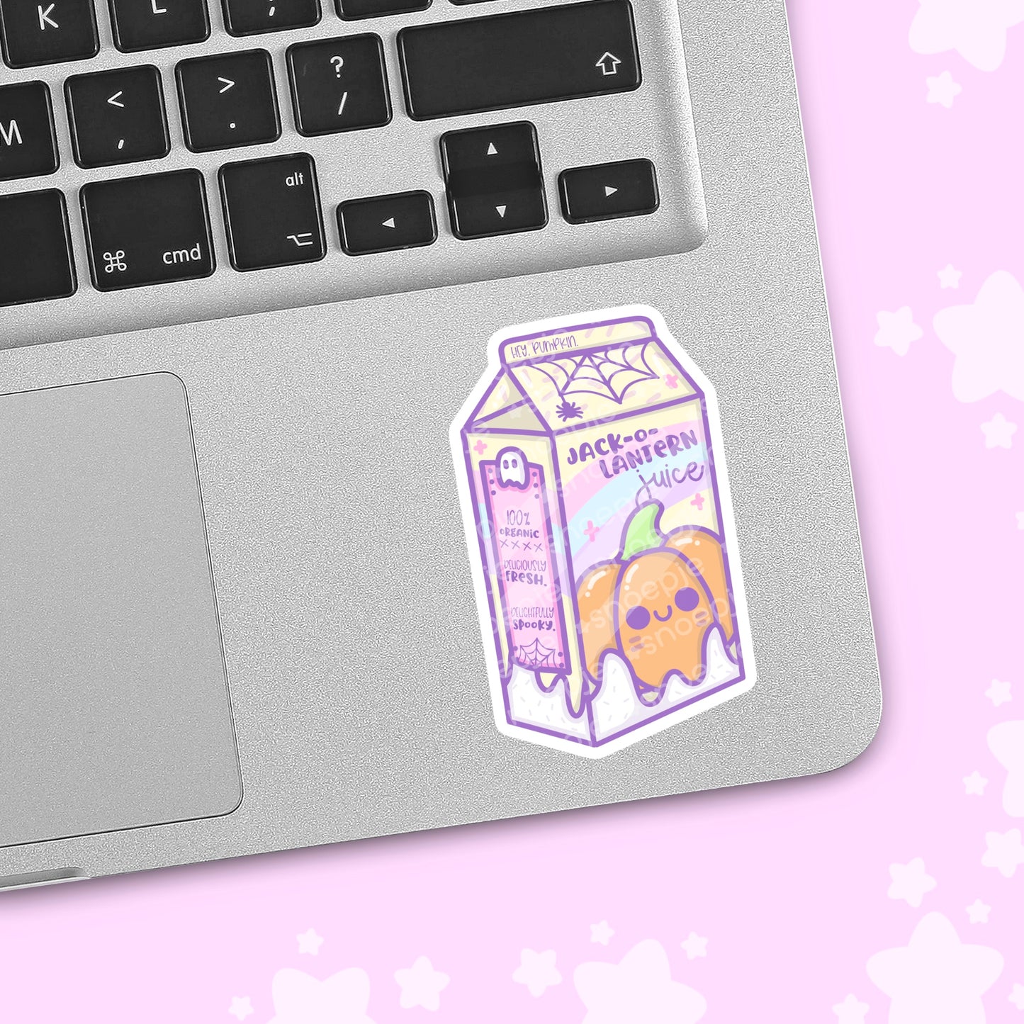 Kawaii Pumpkin Juice Milk Carton Pastel Sticker
