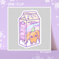 Kawaii Pumpkin Juice Milk Carton Pastel Paper Die Cut