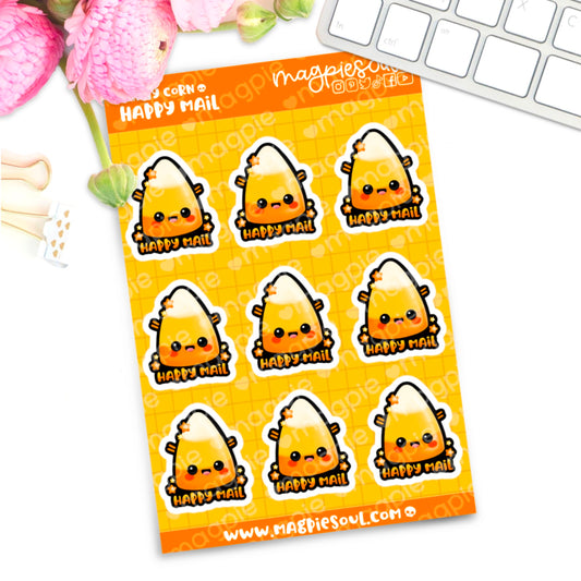 Kawaii Candy Corn Happy Mail Planner Stickers