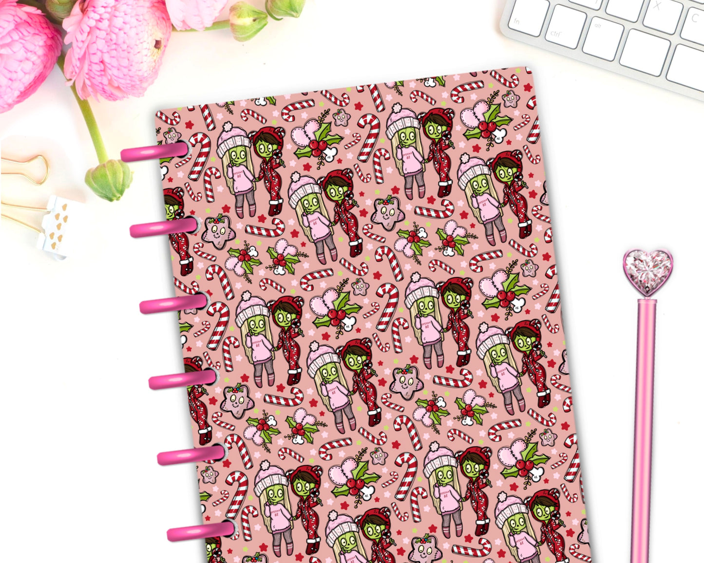 Christmas Zombae BFF Laminated Planner Cover
