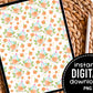 Peach Juice Kawaii Digital Pattern Paper