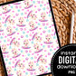Pastel Christmas Bunny Kawaii Digital Pattern Paper