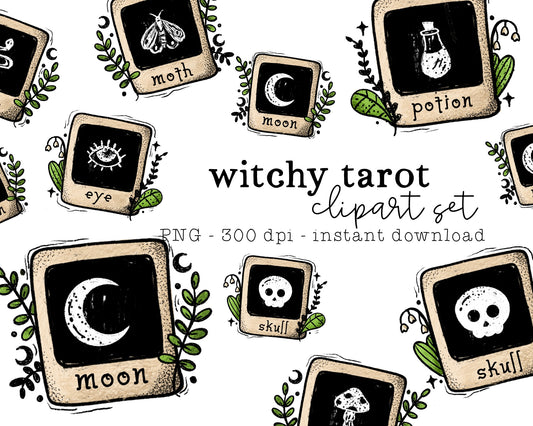 Witchy Tarot Clipart Bundle
