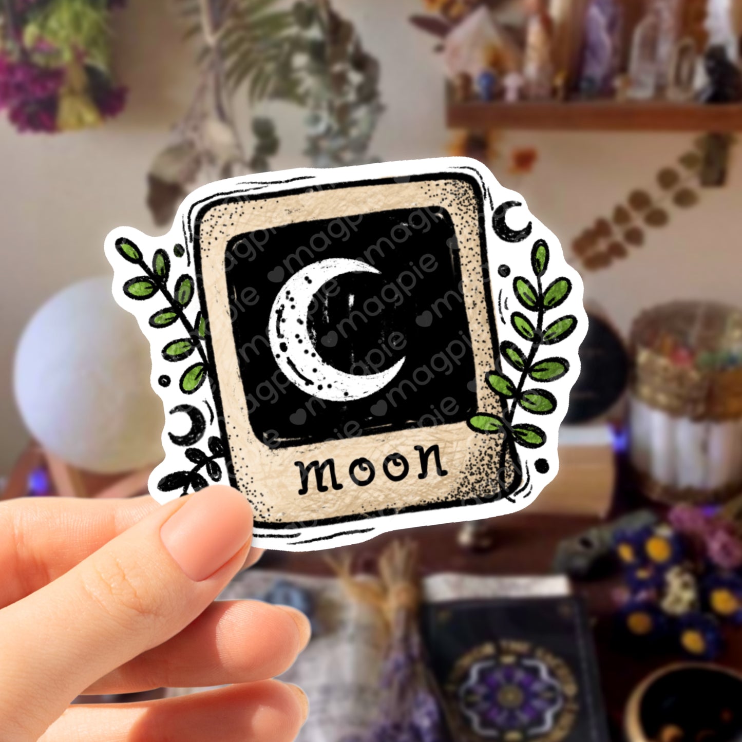 Witchy Tarot Moon Sticker