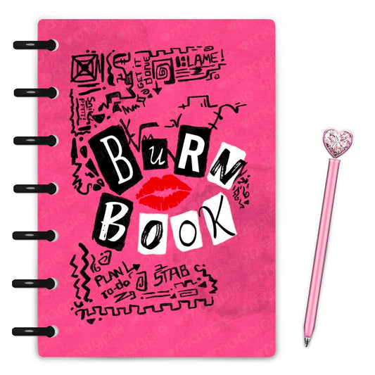 burn book planner cover hot pink laminated planner cover 