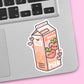 Kawaii Peach Milk Vinyl Sticker