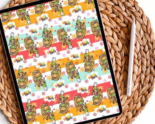 Groovy Zombae Striped Planner Dashboard Paper