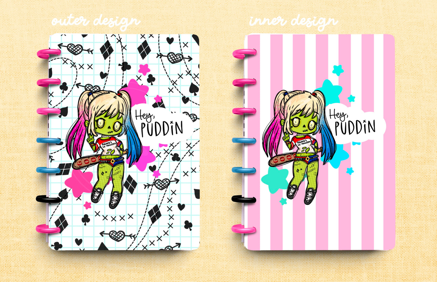 Hey Puddin Laminated Discbound Planner Cover