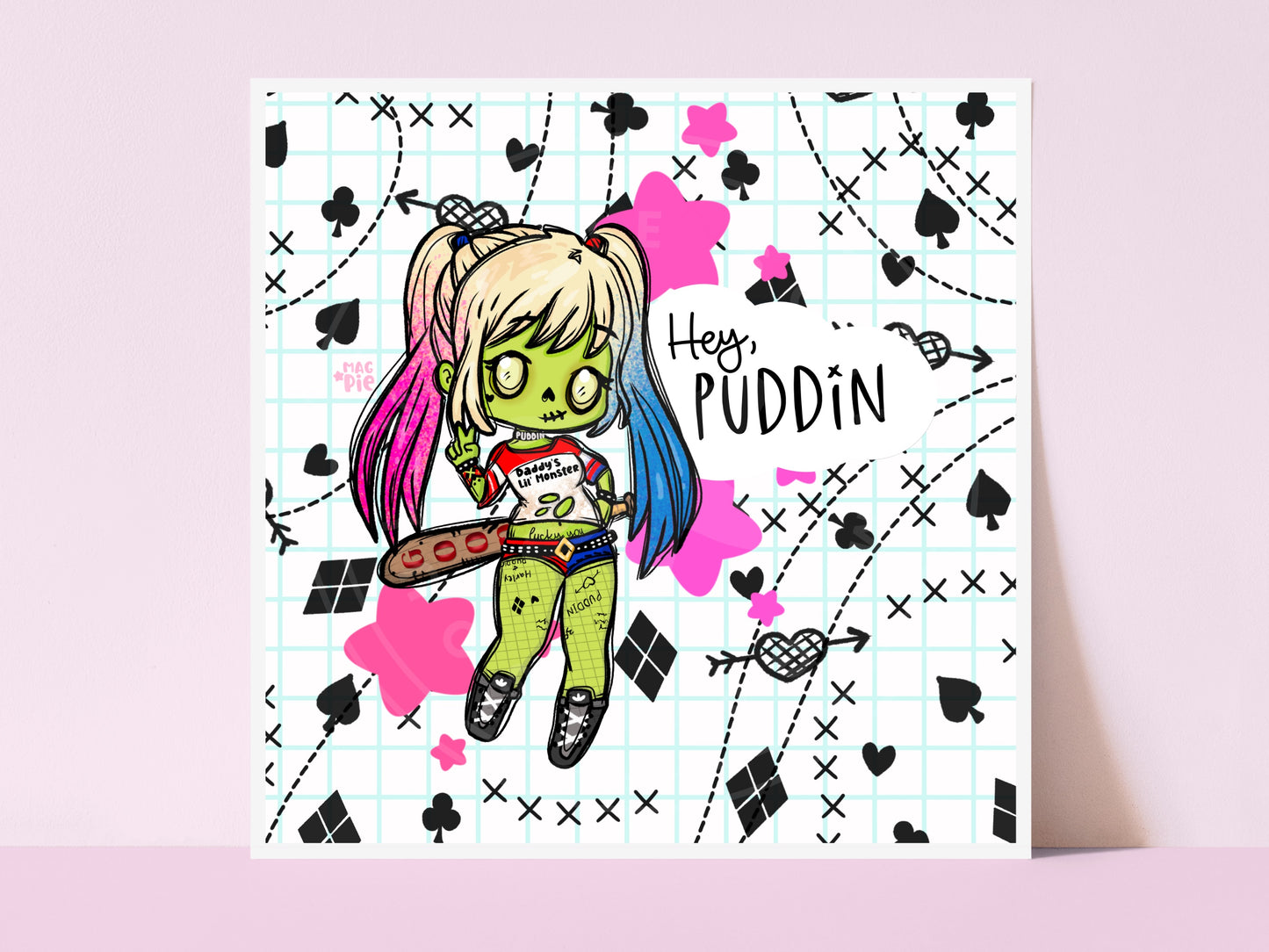 Hey Puddin’ Zombae Art Print