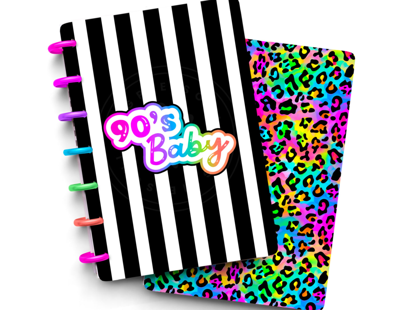 90’s Baby Leopard Laminated Planner Cover