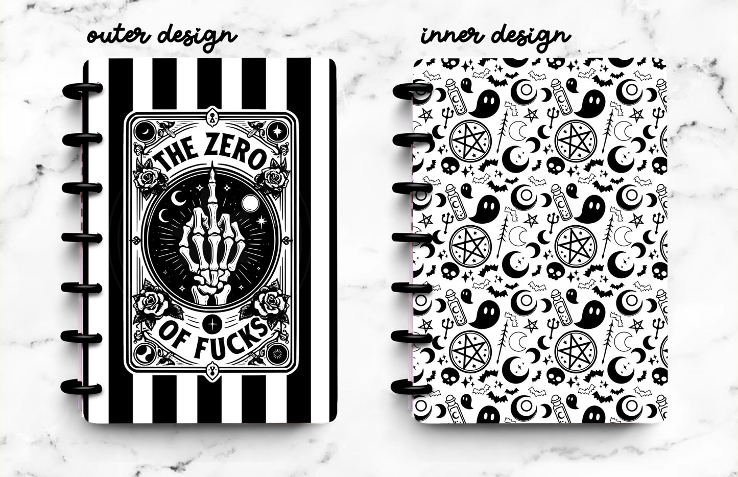 Zero Fcks Tarot Laminated Planner Cover