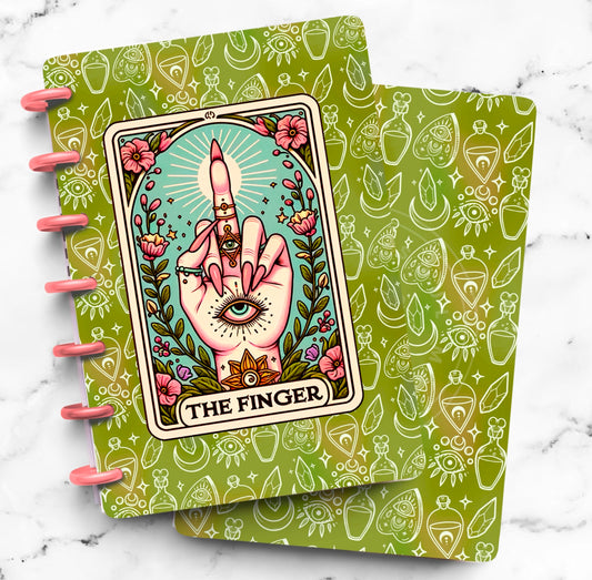 Discbound Planner Cover | Ring Planner Dashboard | Middle Finger Tarot