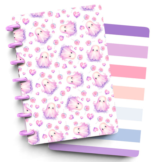 Discbound Planner Cover | Ring Planner Dashboard | Lilac Ghosts