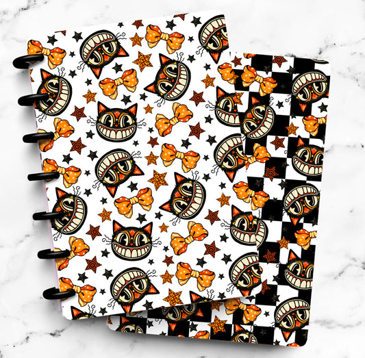 Vintage Halloween Cats Laminated Planner Cover