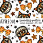 Vintage Halloween Cat Seamless Pattern