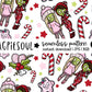 Festive Zombae Christmas Seamless Pattern