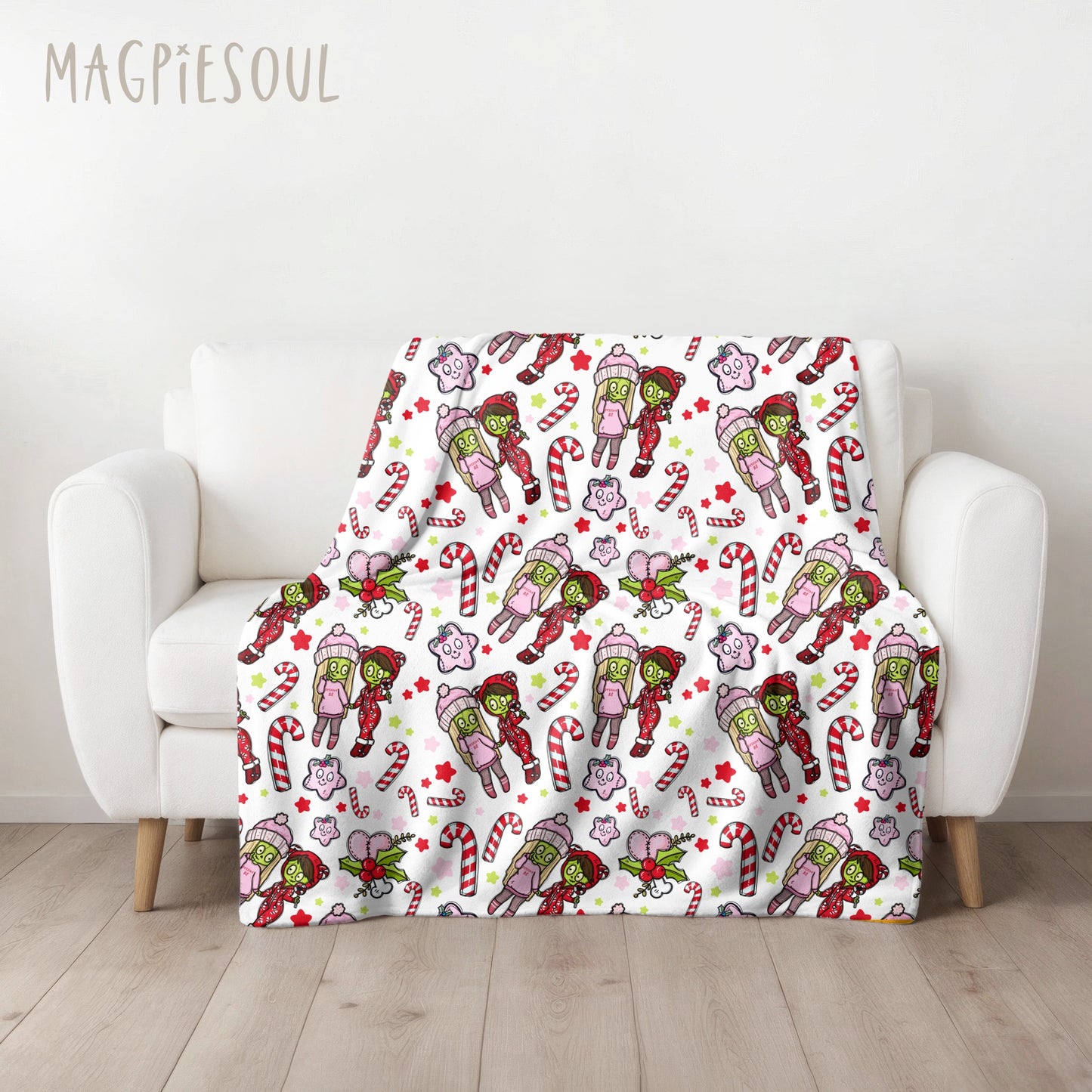 Festive Zombae Christmas Seamless Pattern