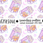 Kawaii Pumpkin Juice Carton Seamless Pattern