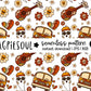 Groovy Ghosts Halloween Seamless Pattern