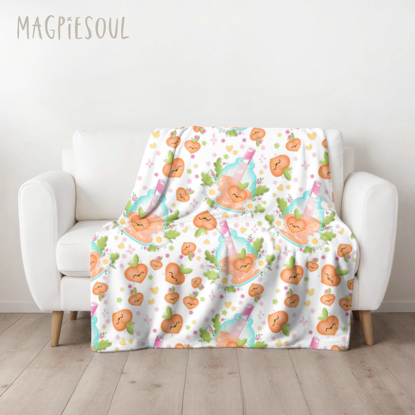 Peach Juice Cute Seamless Pattern