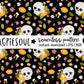 Lemon Skull Floral Seamless Pattern