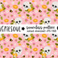 Lemon Skull Floral Seamless Pattern