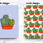 Kawaii Cactus Laminated Planner Cover