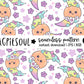 Kawaii Pumpkin Moon Seamless Pattern