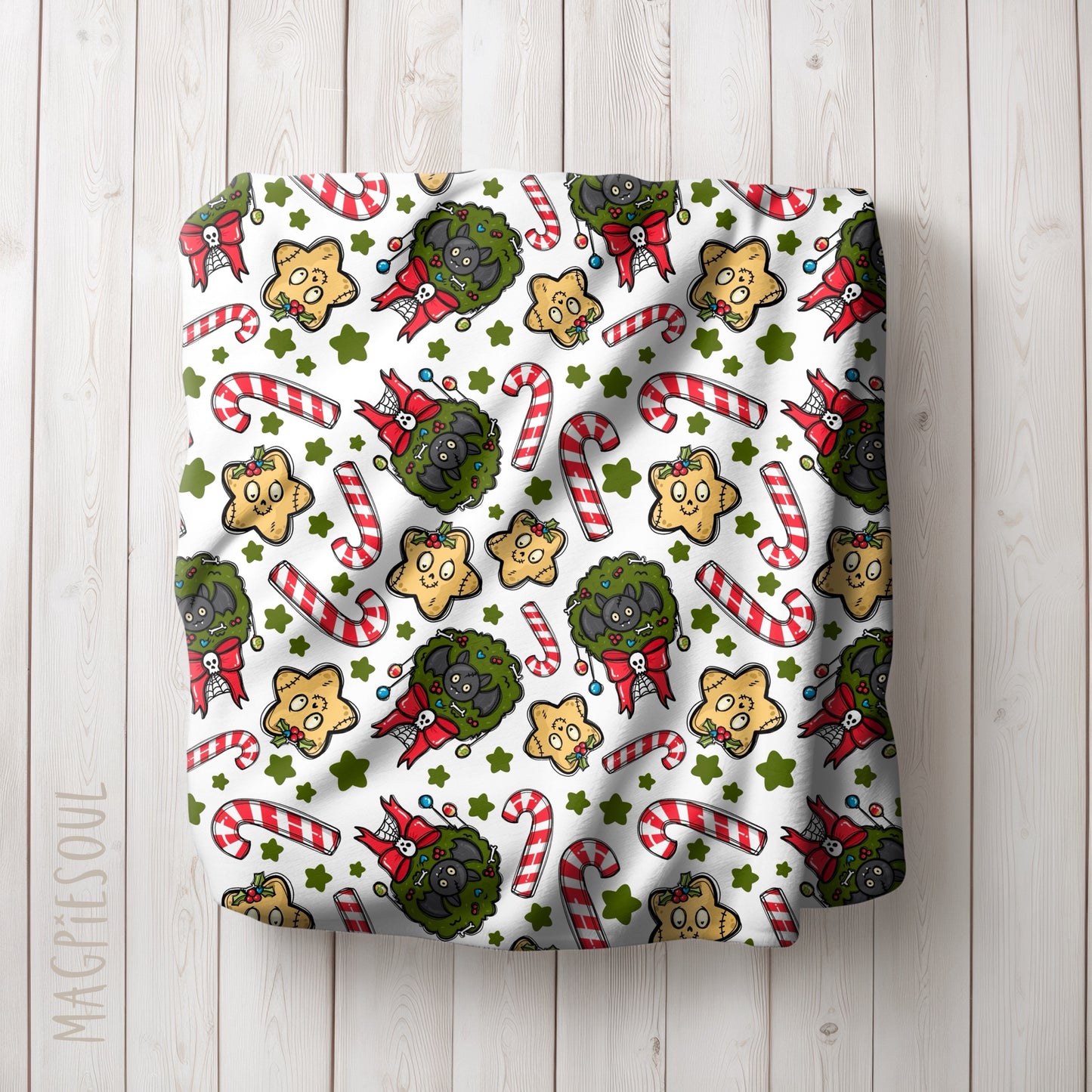 Zombie Christmas Seamless Pattern