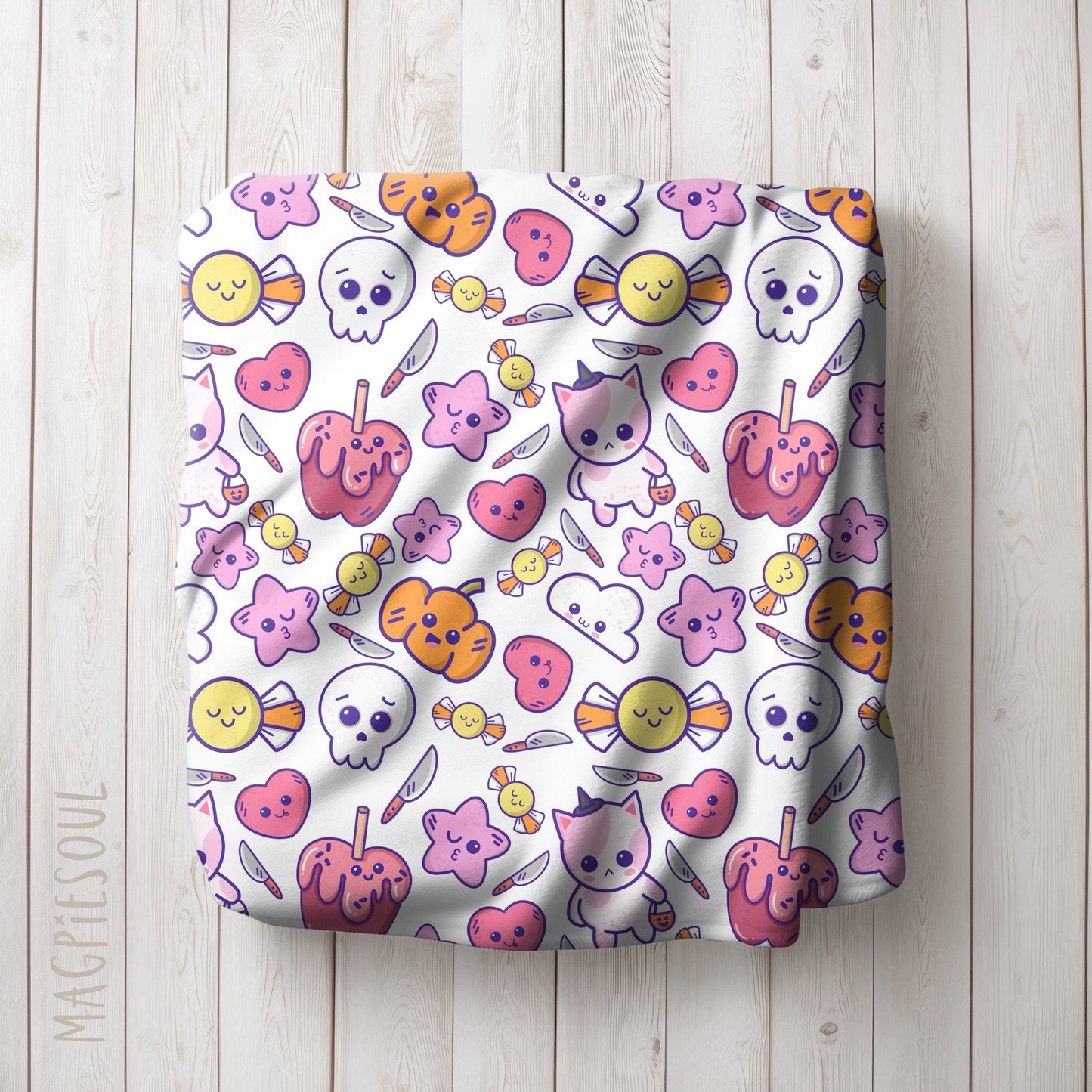 Kawaii Halloween Spooky Cute Seamless Pattern