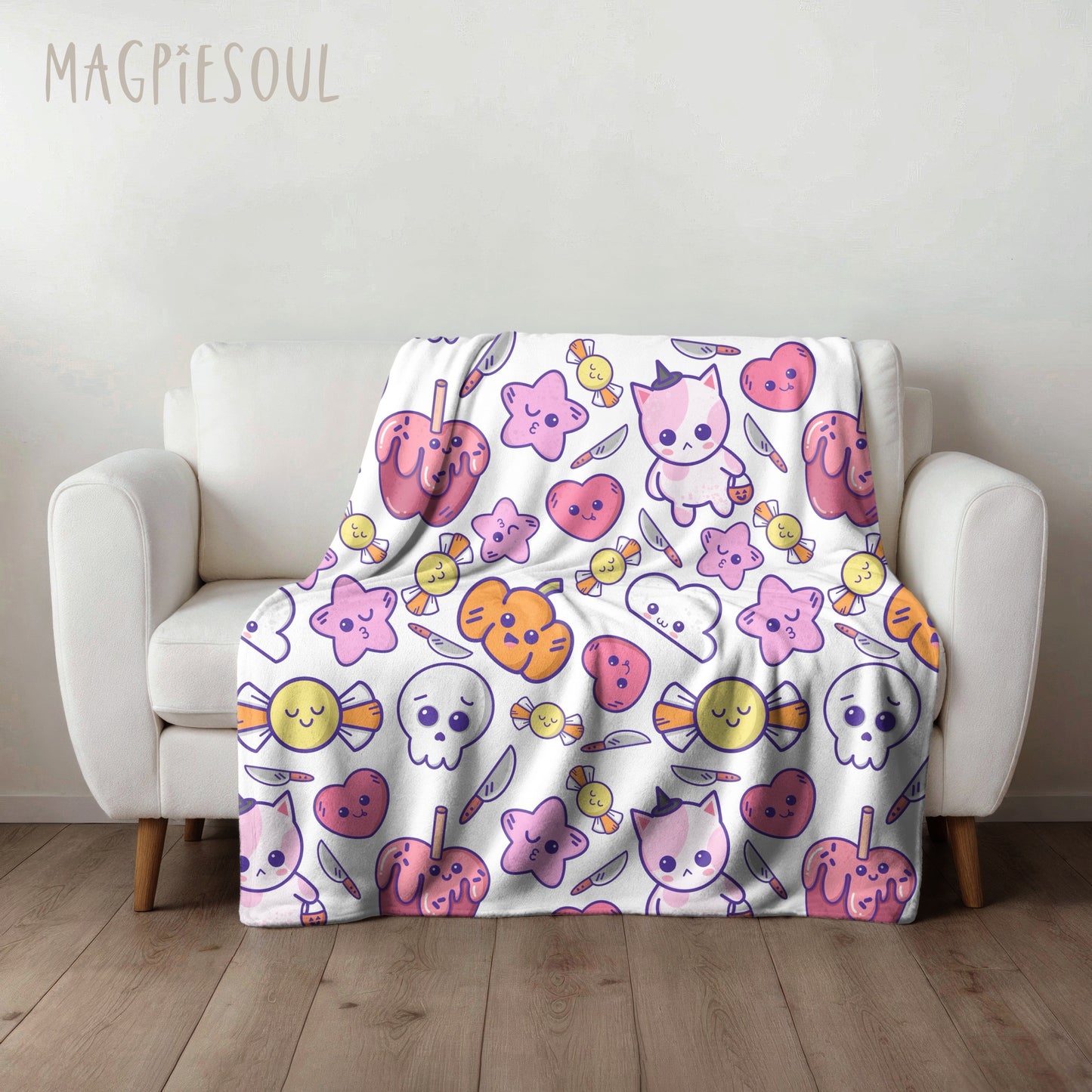 Kawaii Halloween Spooky Cute Seamless Pattern