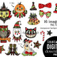 Vintage Halloween Christmas Clipart Bundle