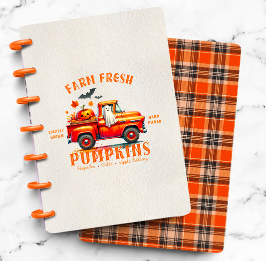 Discbound Planner Cover | Ring Planner Dashboard | Farm Fresh Pumnpkins