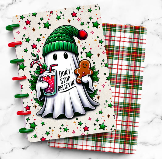 Discbound Planner Cover | Ring Planner Dashboard | Christmas Beanie Ghost