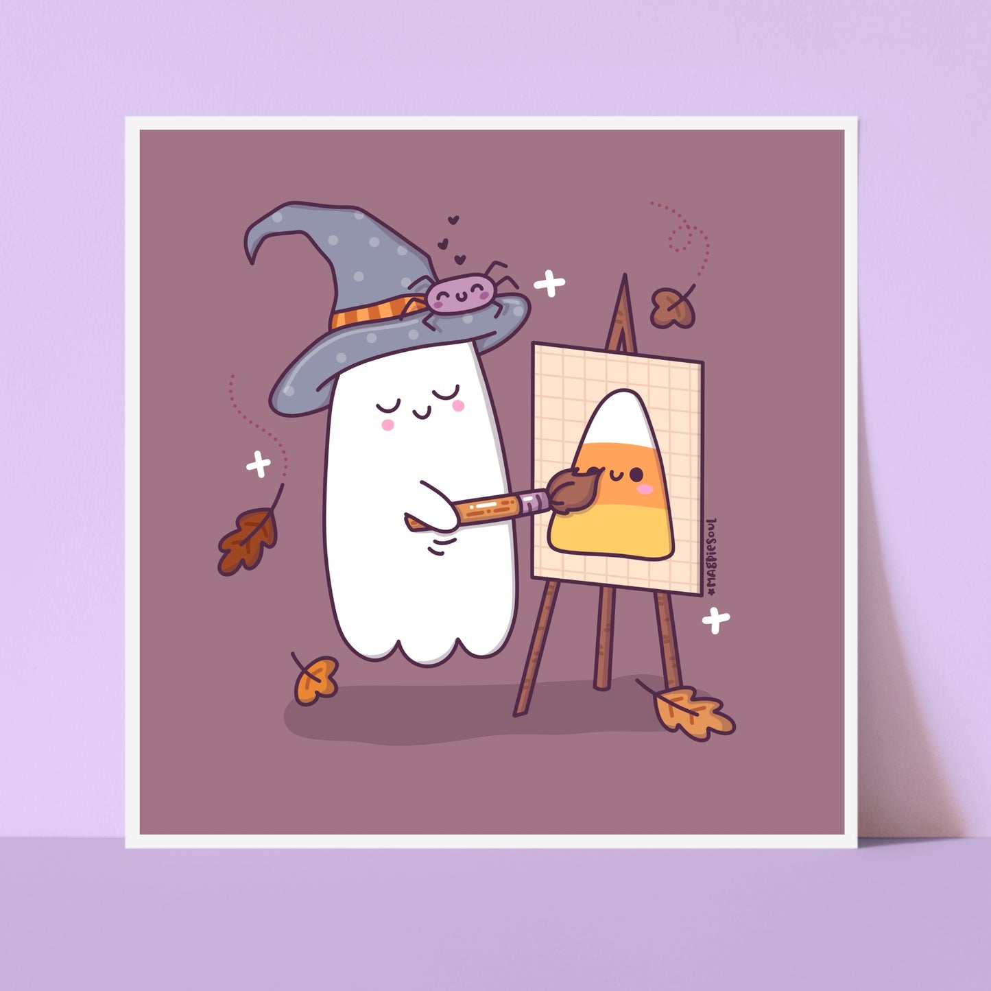 Kawaii Ghost Artist Art Print