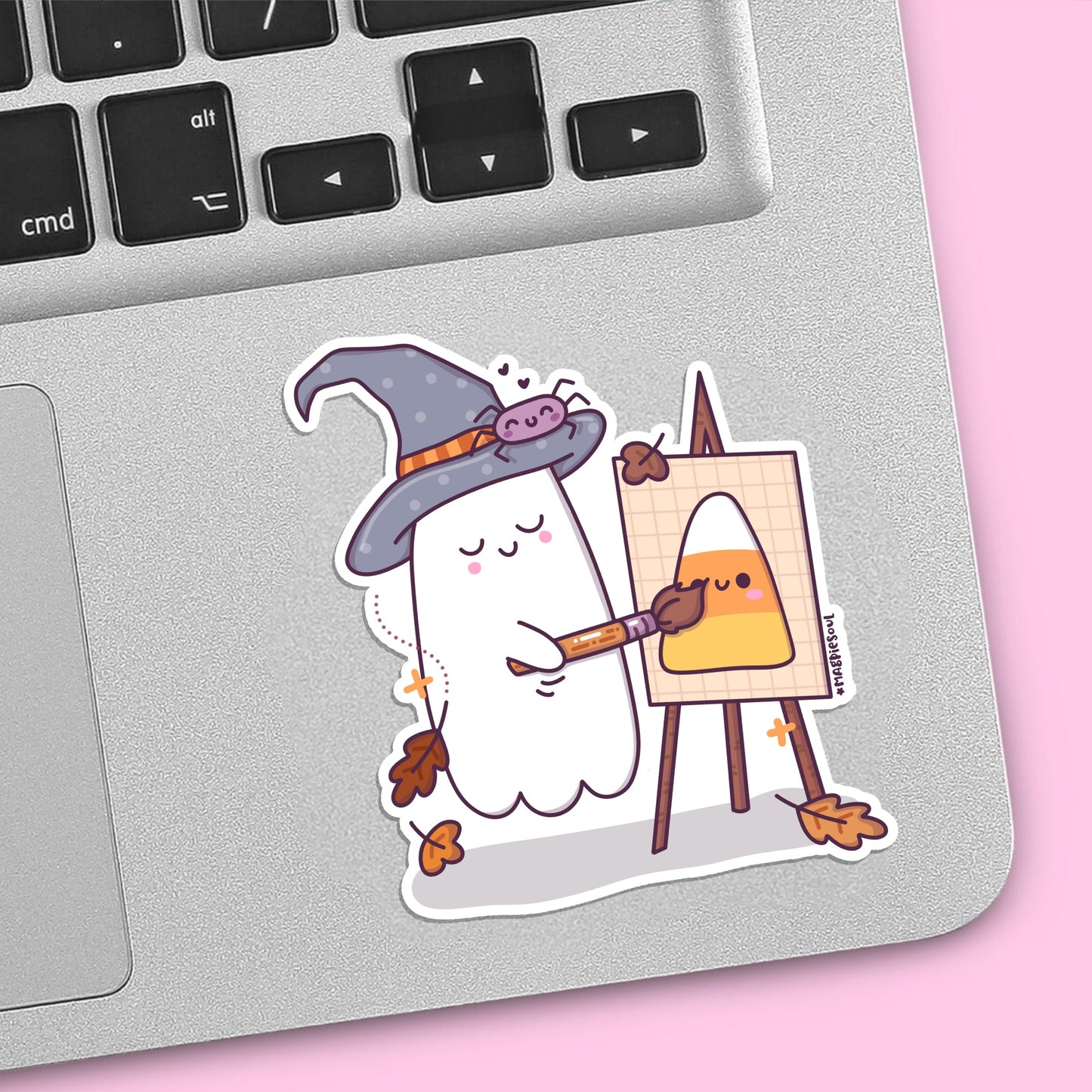 Kawaii Ghost Artist Vinyl Sticker