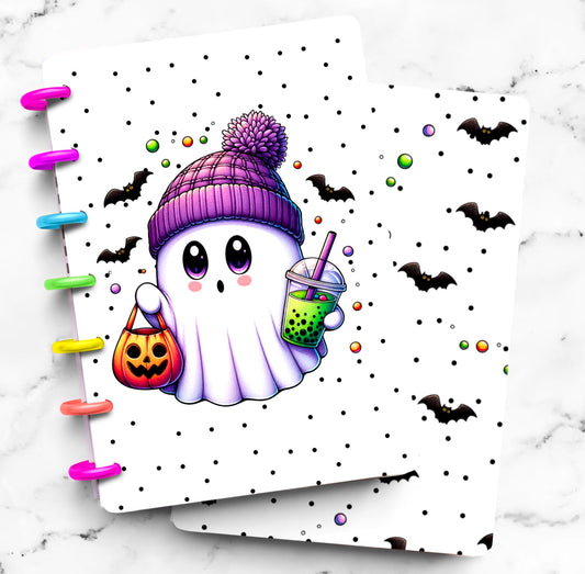 Discbound Planner Cover | Ring Planner Dashboard | Halloween Beanie Ghost