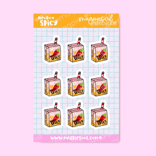 Neurospicy Juice Planner Stickers