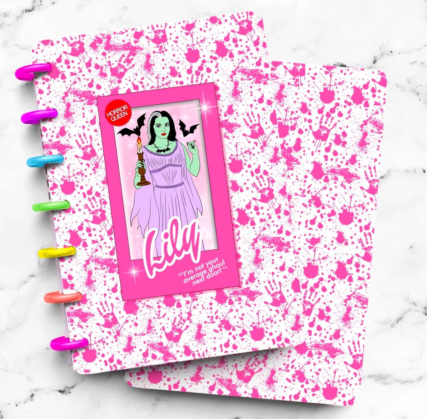 Discbound Planner Cover | Ring Planner Dashboard | Halloween Queen