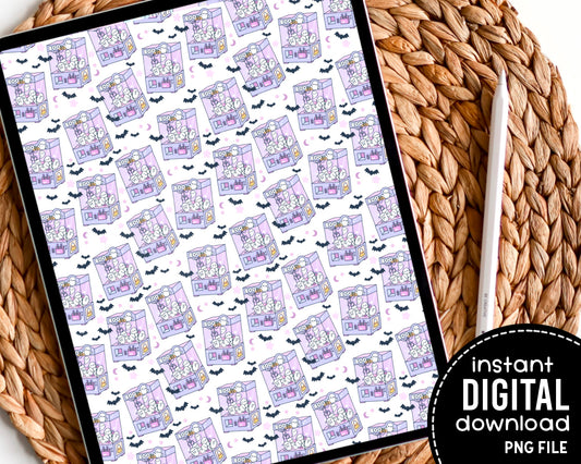 Boo Box Batty Digital Pattern Paper