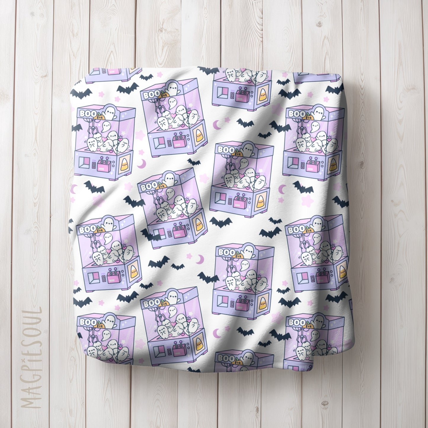 Boo Box Batty Kawaii Seamless Pattern