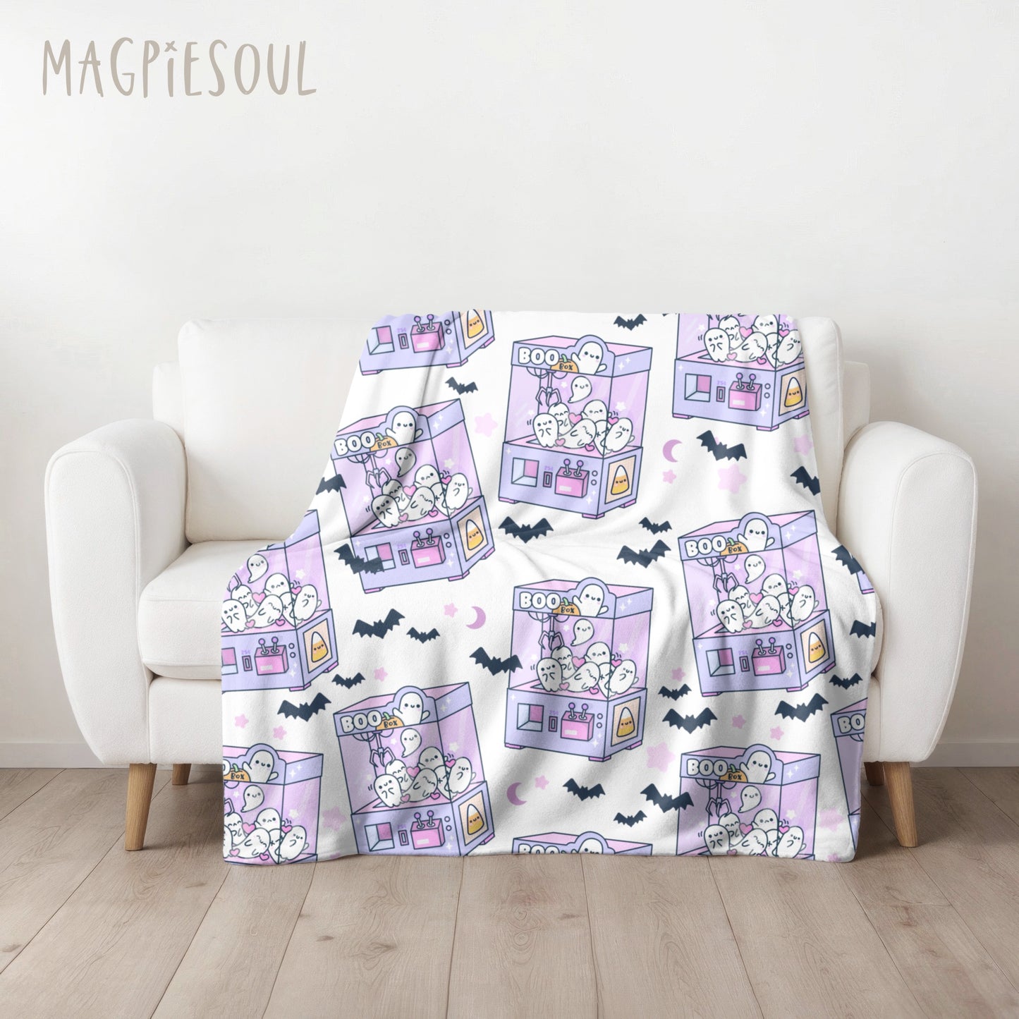 Boo Box Batty Kawaii Seamless Pattern